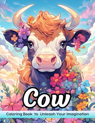 Cow: Adult Coloring Book with Cow for Stress Relief and Relaxation