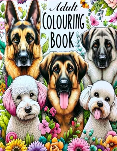Adult colouring book: Adult dog colouring book by Mia morris