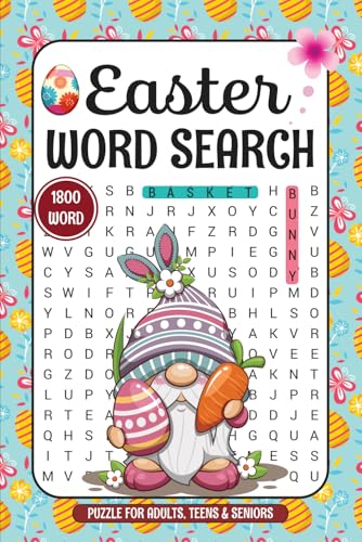 Easter Word Search Book for Adults, Teens, and Seniors : Large Print 88 Easter-Themed Word Search Puzzles. Easter Basket Stuffers for Adults, Teens and Seniors