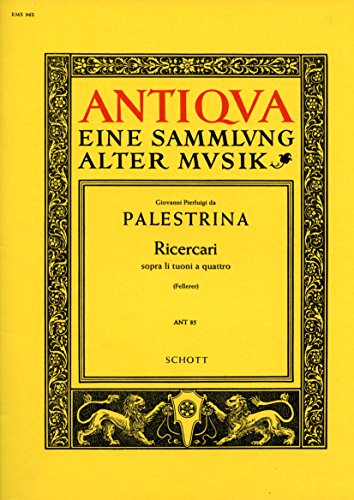 Ricercari: sopra li tuoni a quattro. keyboard instrument or various instruments. Partition.