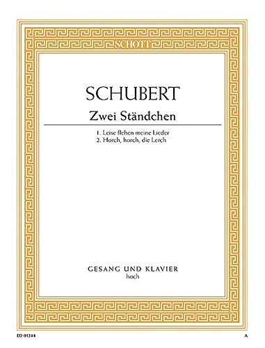 2 Ständchen: D 957/4 / D 889. high voice and piano. aiguë.
