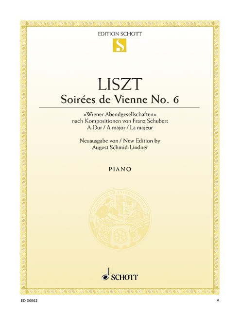 Soireés de Vienne No. 6: after compositions by Franz Schubert. piano.