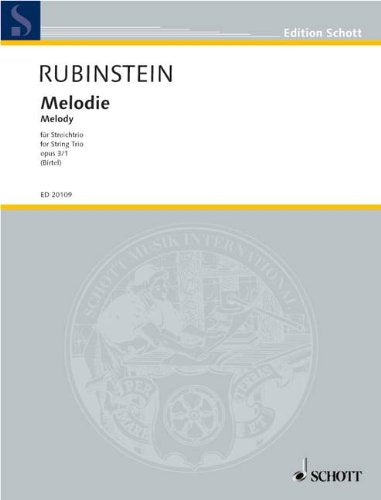 Melody: op. 3/1. string trio. Partition et parties.