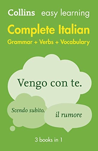 Easy Learning Complete Italian Grammar, Verbs and Vocabulary (3 books in 1)