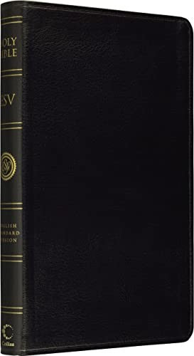 Holy Bible: English Standard Version (ESV) Anglicised Black Leather Thinline edition