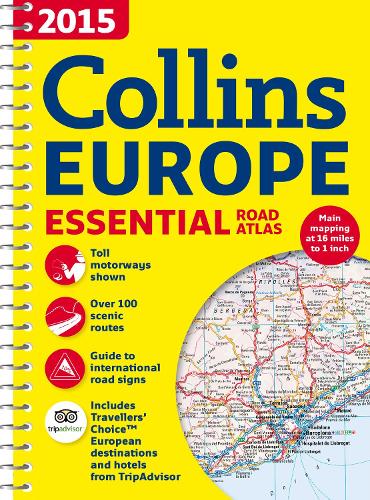 2015 Collins Essential Road Atlas Europe