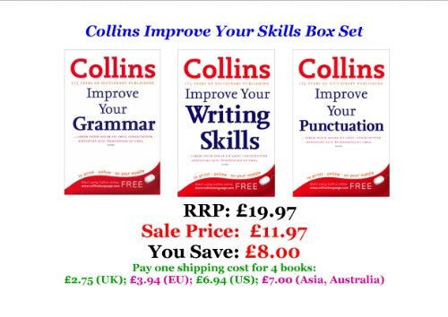 COLLINS IMPROVE YOUR SKILLS BOX SET ( Collins Improve Your Grammar | Collins Improve Your Writing | Collins Improve Your Punctuation ) (RRP: £19.97 SAVE: £8.00)