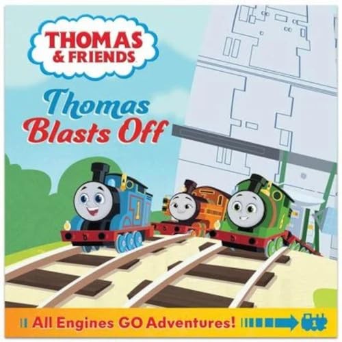 Thomas & Friends: THOMAS BLASTS OFF - Thomas the Tank Engine Story Book - All engines Go Adventures!