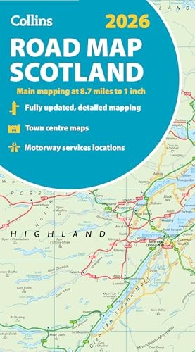 2026 Collins Road Map of Scotland