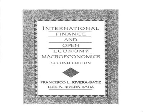 International Finance and Open Economy Macroeconomics