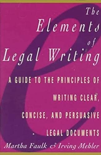 Elements of Legal Writing