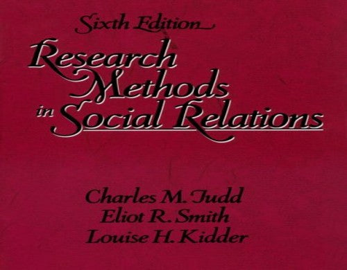 Research Methods in Social Relations