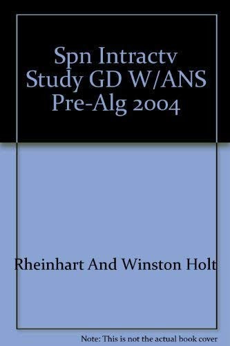 Spn Intractv Study GD W/ANS Pre-Alg 2004