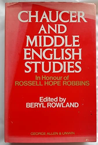 Chaucer and Middle English Studies