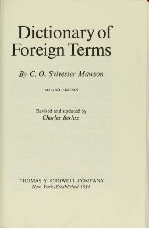 Dict of Foreign Terms