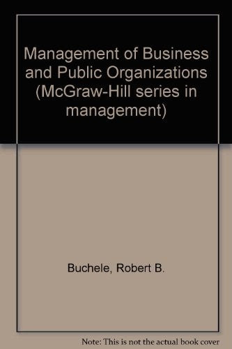 Management of Business and Public Organizations