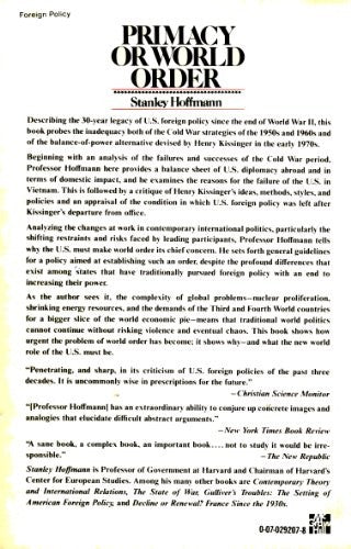 Primacy or World Order