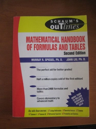 Schaum's Mathematical Handbook of Formulas and Tables