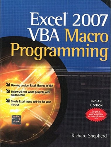 Excel 2007 VBA Macro Programming