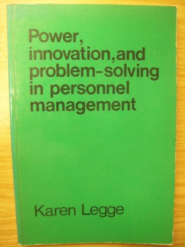 Power Innovation and Problem Solving in Personnel Management