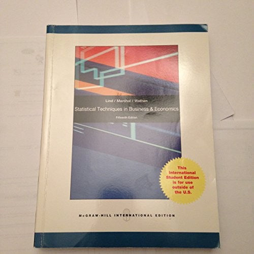 Statistical Techniques in Business and Economics