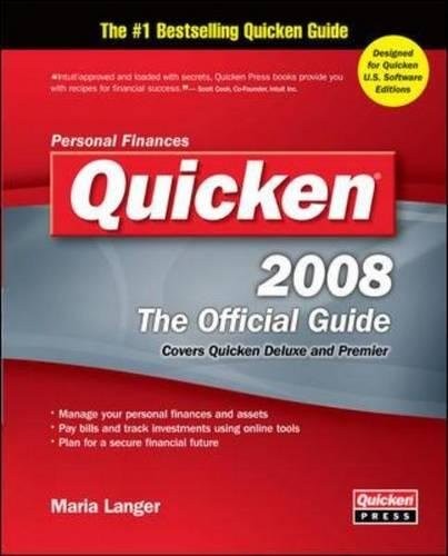 Quicken 2008 The Official Guide
