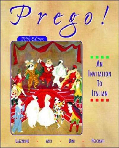 Prego! An Invitation to Italian (Student Edition + Listening Comprehension Audio CD)