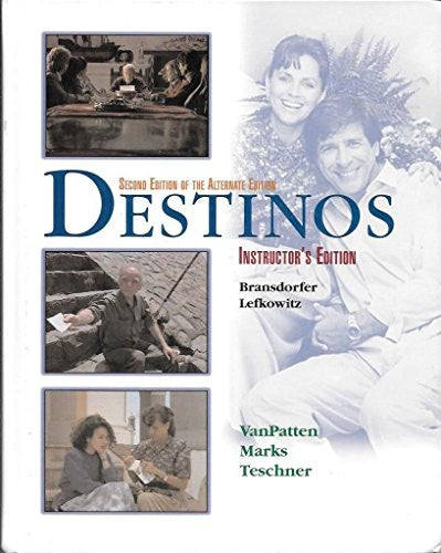 Instructors Edition to Accompany Destinos
