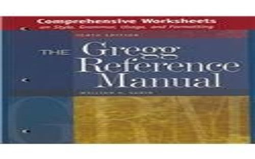 Comprehensive Worksheets to Accompany the Gregg Reference Manual