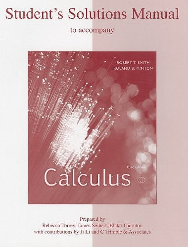 Student's Solutions Manual to Accompany Calculus