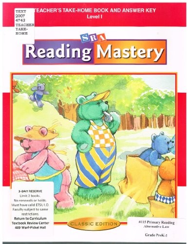 Reading Mastery I 2002 Classic Edition, Teacher Edition Take-Home Books