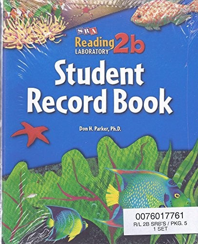 Reading Lab 2b, Student Record Book (5-pack), Levels 2.5 - 8.0