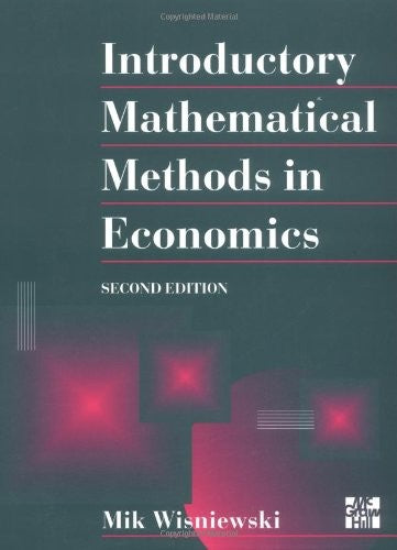 Introductory Mathematical Methods In Economics