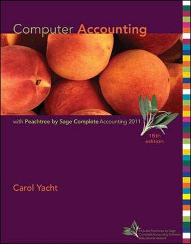 Computer Accounting with Peachtree by Sage Complete Accounting 2011