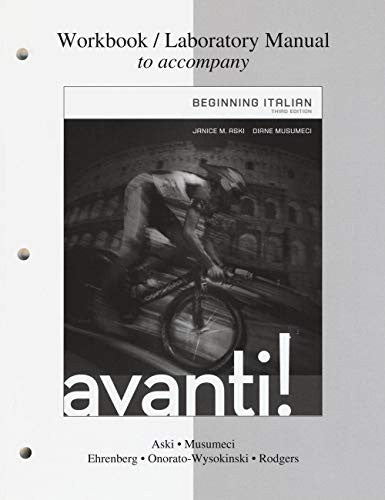 WORKBOOK/LABORATORY MANUAL FOR AVANTI