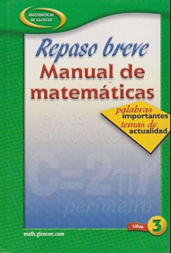 Quick Review Math Handbook: Hot Words, Hot Topics, Book 3, Spanish Student Edition