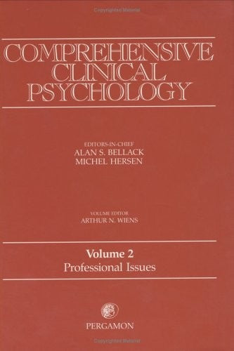 Comprehensive Clinical Psychology ( vol 2 ) Professional Issues