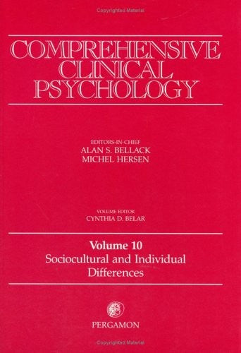 Comprehensive Clinical Psychology (vol10) Sociocultural and Individual Differences