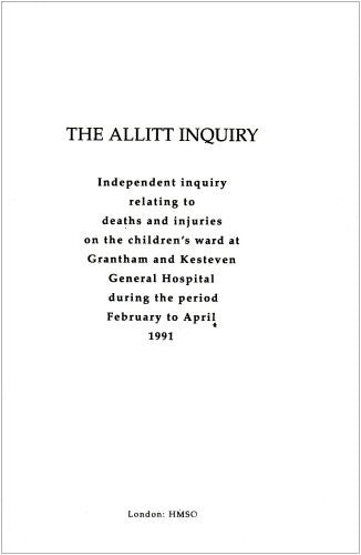 The Allitt inquiry