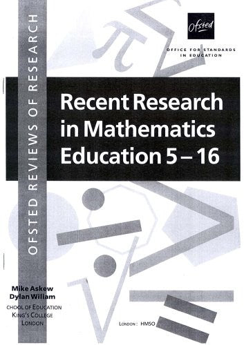 Recent research in mathematics education 5 - 16