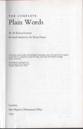 Complete Plain Words