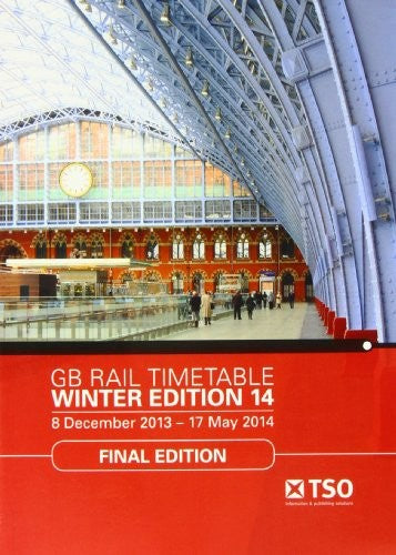 GB rail timetable winter edition 14