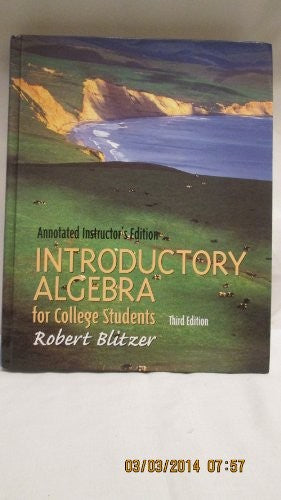 Introductory Algebra for College Students 3rd Third Edition Annotated Instructor's Edition
