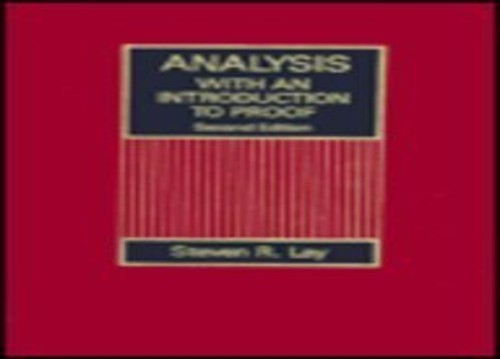 Analysis with an Introduction to Proof