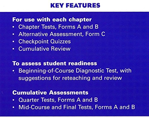 Geometry 3rd Edition Assessment Resources 2004c