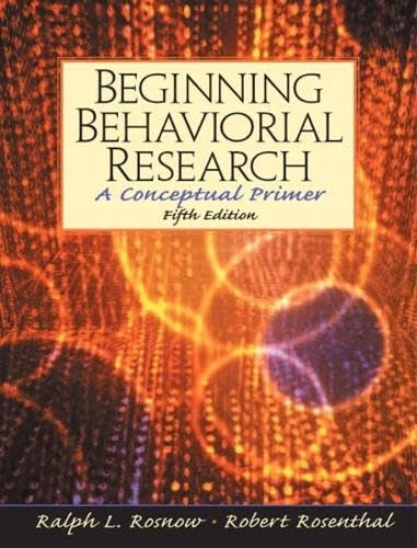 Beginning Behavioral Research