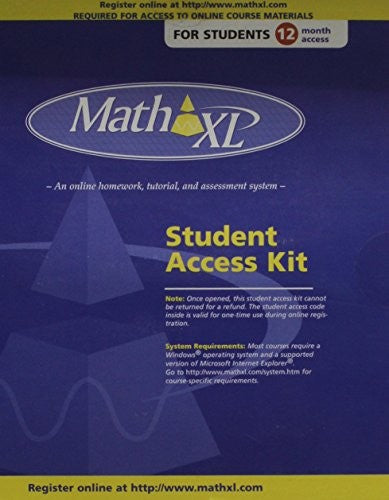 Mathxl Online Student VPK- 12 Months