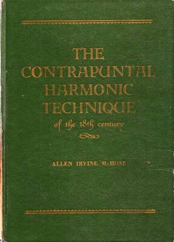 Contrapuntal Harmonic Technique of the Eighteenth Century