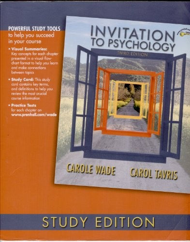 Invitation to Psychology, Study Edition