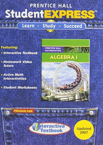 Prentice Hall Math Algebra 1 Student Express CD ROM 2007c